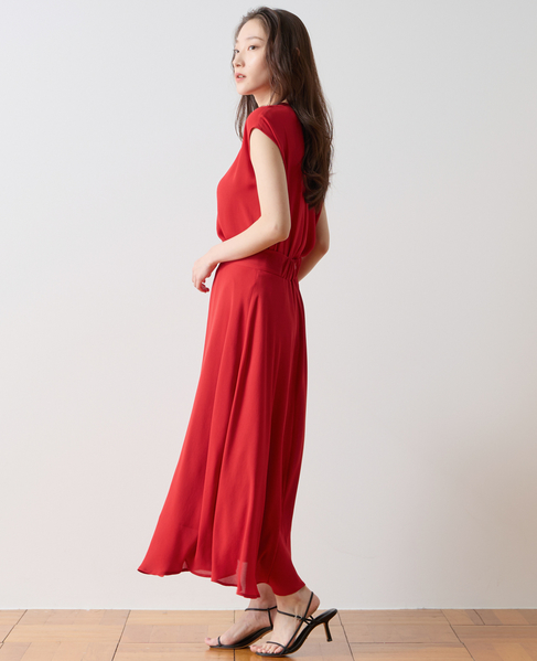 バイカラースカート 詳細画像 レッド 3