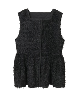 チュールフェザーペプラムベスト