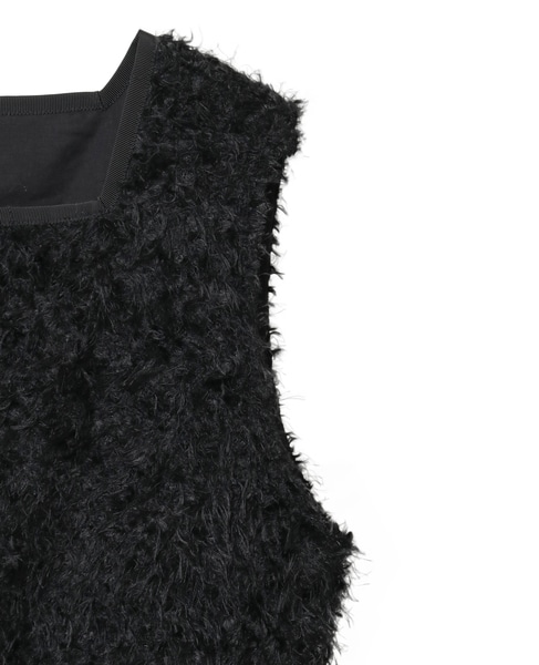 チュールフェザーペプラムベスト 詳細画像 ブラック 10