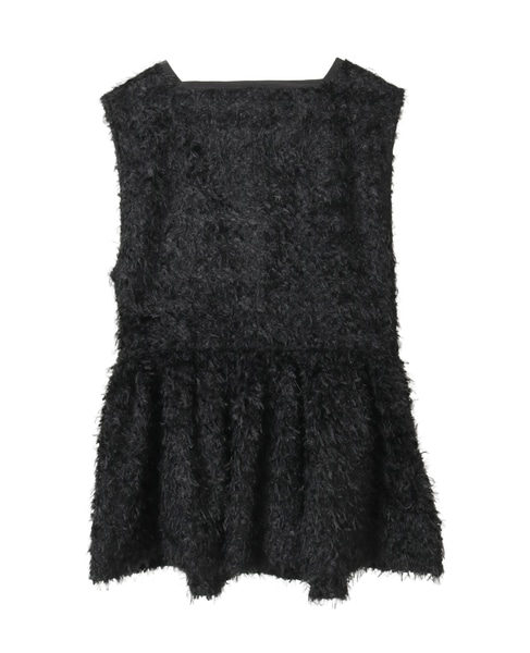 チュールフェザーペプラムベスト 詳細画像 ブラック 2