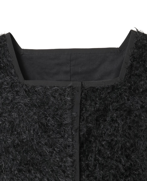 チュールフェザーペプラムベスト 詳細画像 ブラック 3