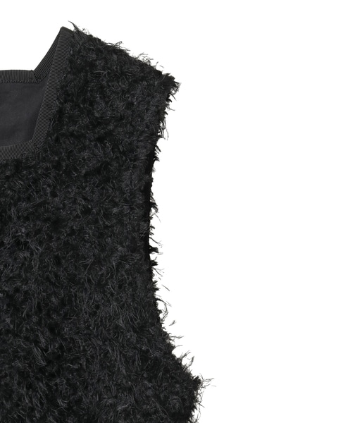 チュールフェザーペプラムベスト 詳細画像 ブラック 4