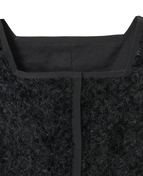チュールフェザーペプラムベスト 詳細画像 ブラック 9