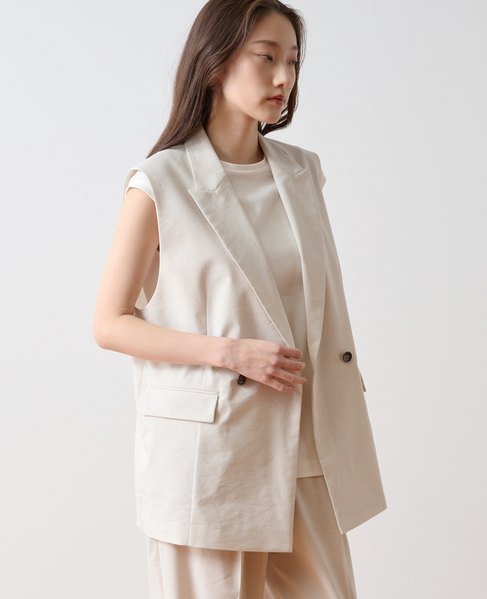 ダブルテーラードジレ 詳細画像 アイボリー 6