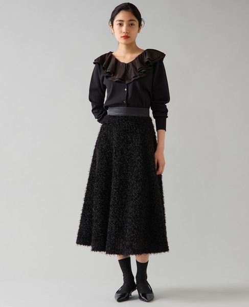 フリルカラーカーディガン 詳細画像 ブラック 4