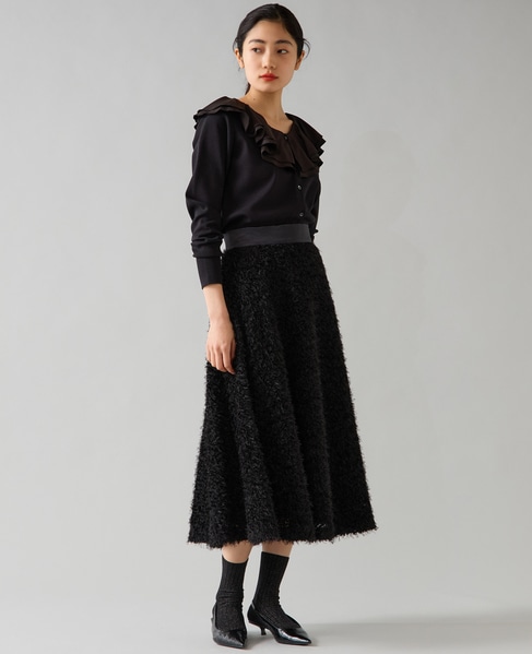 フリルカラーカーディガン 詳細画像 ブラック 5
