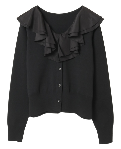 フリルカラーカーディガン 詳細画像 ブラック 6