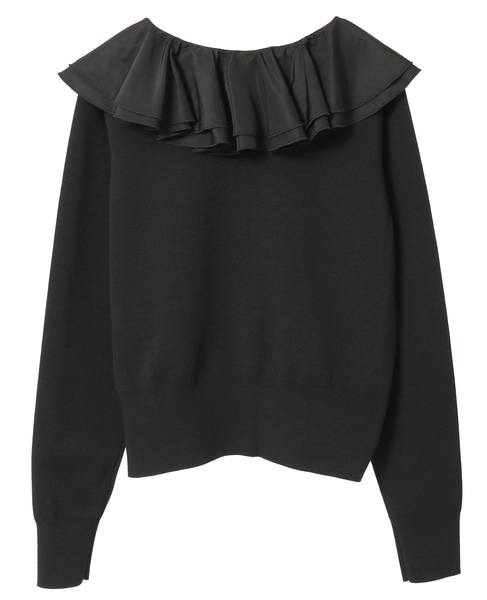 フリルカラーカーディガン 詳細画像 ブラック 7