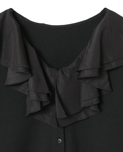 フリルカラーカーディガン 詳細画像 ブラック 8