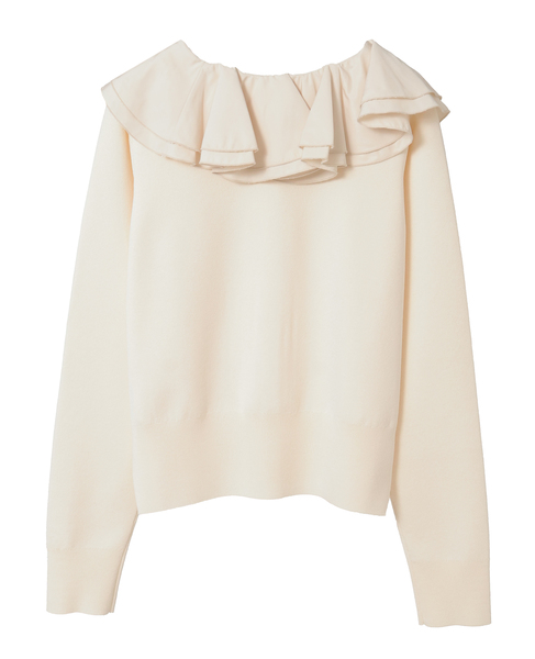 フリルカラーカーディガン 詳細画像 アイボリー 2