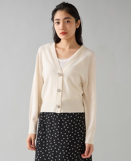 ビジューボタンカーディガン