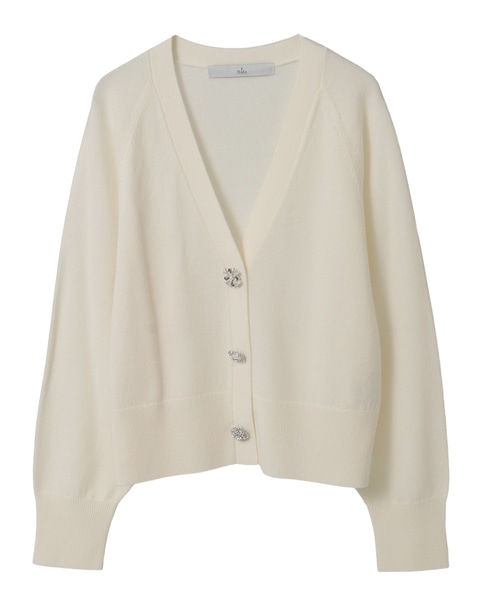 ビジューボタンカーディガン 詳細画像 ホワイト 8