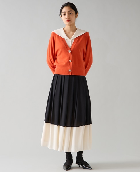 ビジューボタンカーディガン 詳細画像 オレンジ 5