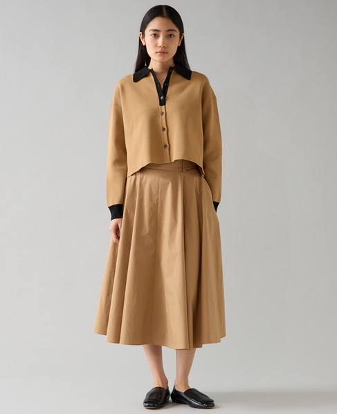 バイカラーポロニットカーディガン 詳細画像 ベージュ×ブラック 5