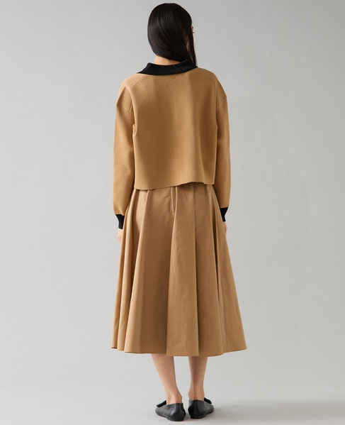 バイカラーポロニットカーディガン 詳細画像 ベージュ×ブラック 6