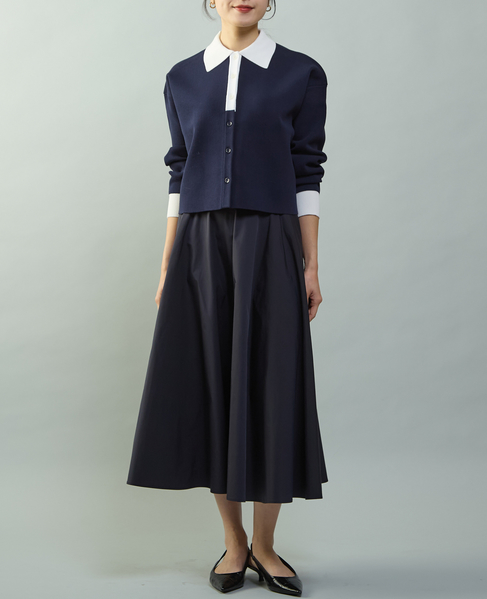 バイカラーポロニットカーディガン 詳細画像 ネイビー×ホワイト 2