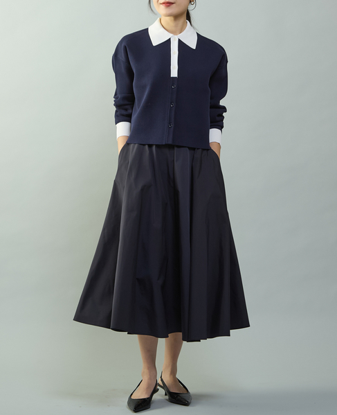 バイカラーポロニットカーディガン 詳細画像 ネイビー×ホワイト 3