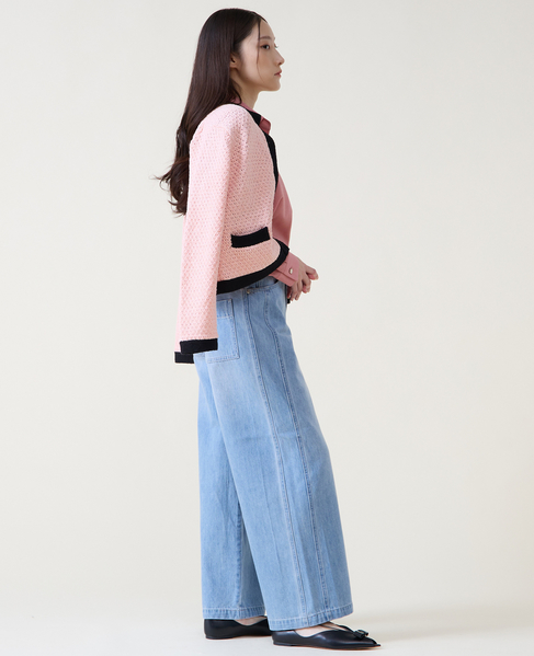 ジオモチーフニットジャケット 詳細画像 ピンク 10