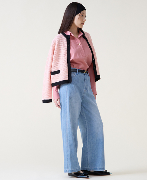 ジオモチーフニットジャケット 詳細画像 ピンク 11