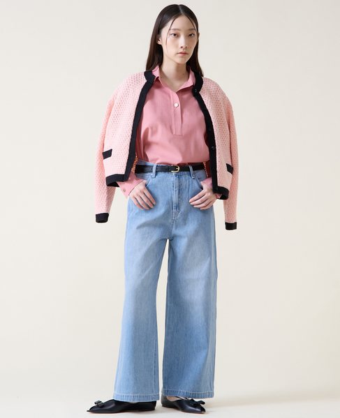 ジオモチーフニットジャケット 詳細画像 ピンク 12