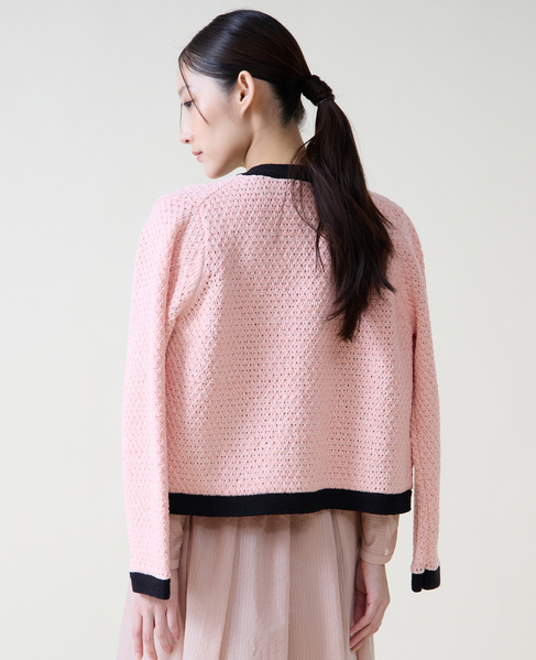 ジオモチーフニットジャケット 詳細画像 ピンク 17