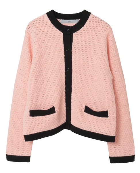 ジオモチーフニットジャケット 詳細画像 ピンク 21