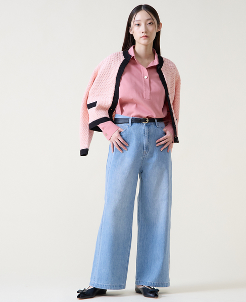 ジオモチーフニットジャケット 詳細画像 ピンク 4