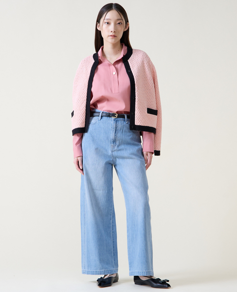 ジオモチーフニットジャケット 詳細画像 ピンク 6