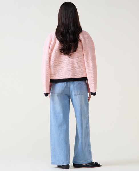 ジオモチーフニットジャケット 詳細画像 ピンク 9