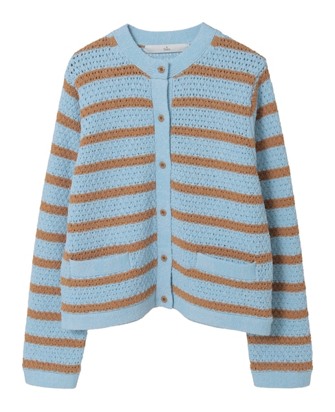 ジオモチーフニットジャケット 詳細画像 ブルー 11