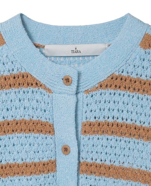 ジオモチーフニットジャケット 詳細画像 ブルー 13