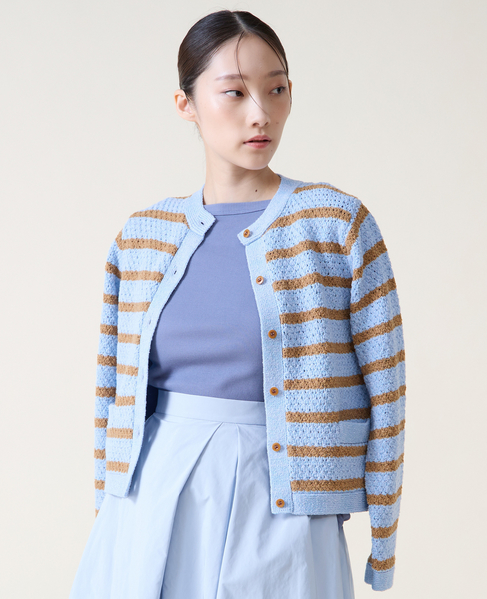 ジオモチーフニットジャケット 詳細画像 ブルー 6