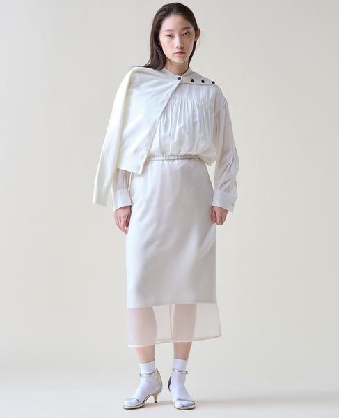 アクセントボタンカーディガン 詳細画像 ホワイト 3