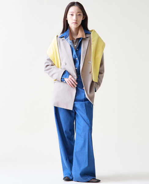 アクセントボタンカーディガン 詳細画像 イエロー 3