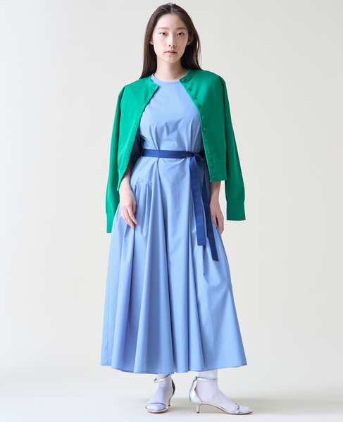 アクセントボタンカーディガン 詳細画像 グリーン 2