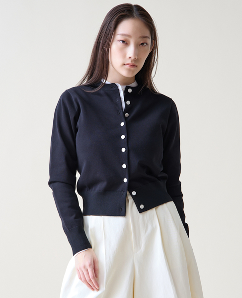 アクセントボタンカーディガン 詳細画像 ブラック 2