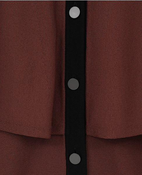 Vネックケープニット 詳細画像 ブラウン 11