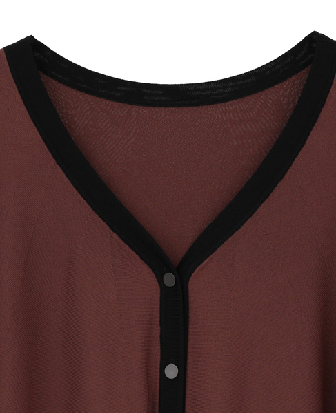 Vネックケープニット 詳細画像 ブラウン 9