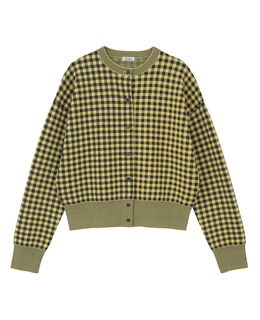 ギンガムカーディガン