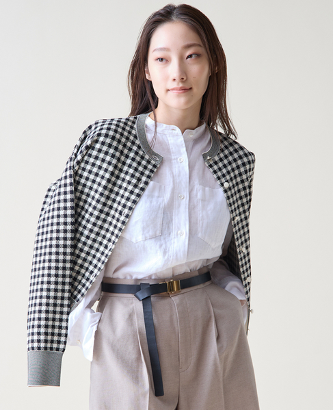 ギンガムカーディガン 詳細画像 アイボリー 10