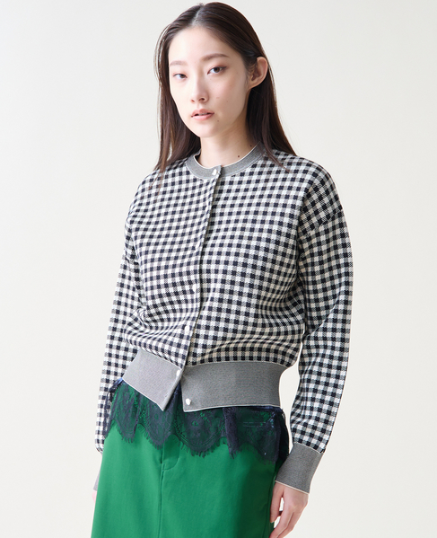ギンガムカーディガン 詳細画像 アイボリー 2