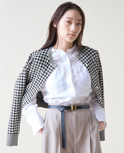 ギンガムカーディガン 詳細画像 アイボリー 9