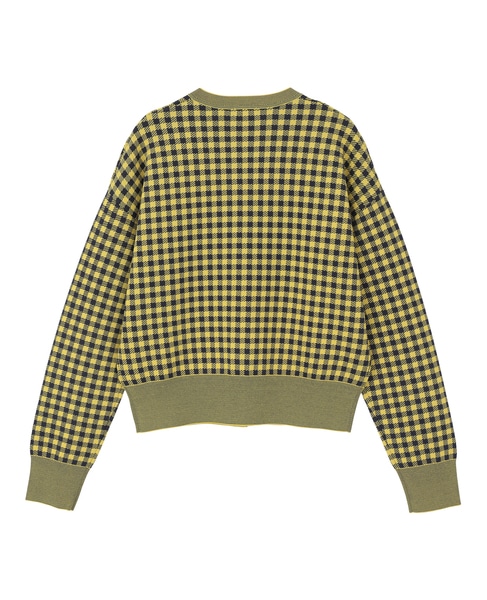 ギンガムカーディガン 詳細画像 イエロー 2