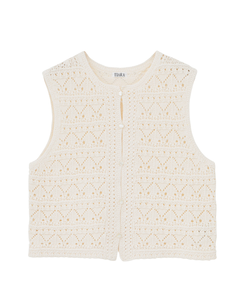 クロシェライクベスト 詳細画像 アイボリー 5