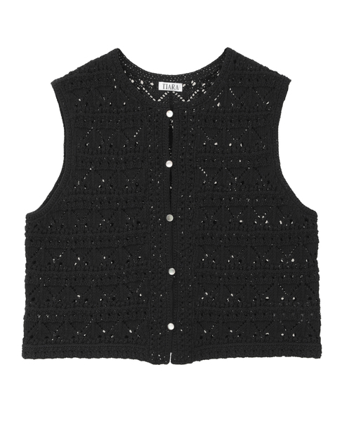クロシェライクベスト 詳細画像 ブラック 1