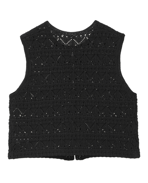 クロシェライクベスト 詳細画像 ブラック 2