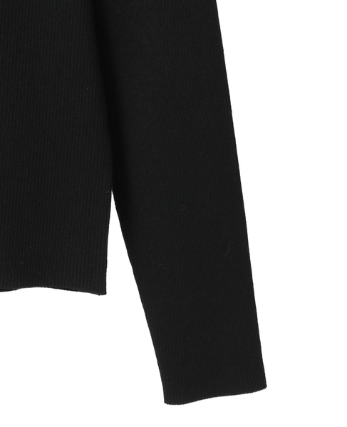 スクエアカラーリブニット 詳細画像 ブラック 10