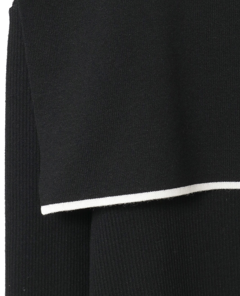 スクエアカラーリブニット 詳細画像 ブラック 12