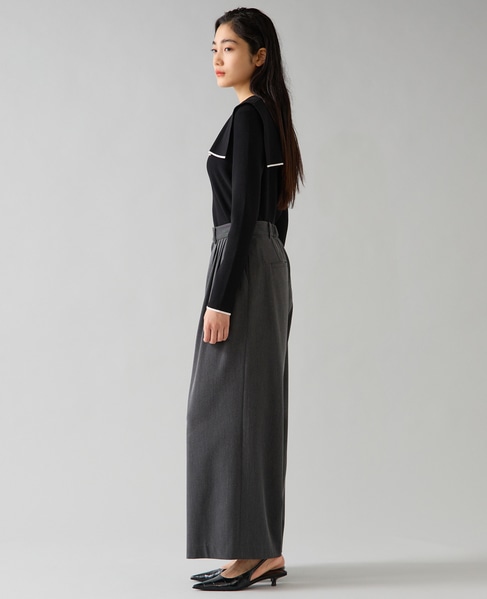 スクエアカラーリブニット 詳細画像 ブラック 5