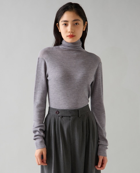 ハイゲージリブニット 詳細画像 杢グレー 1